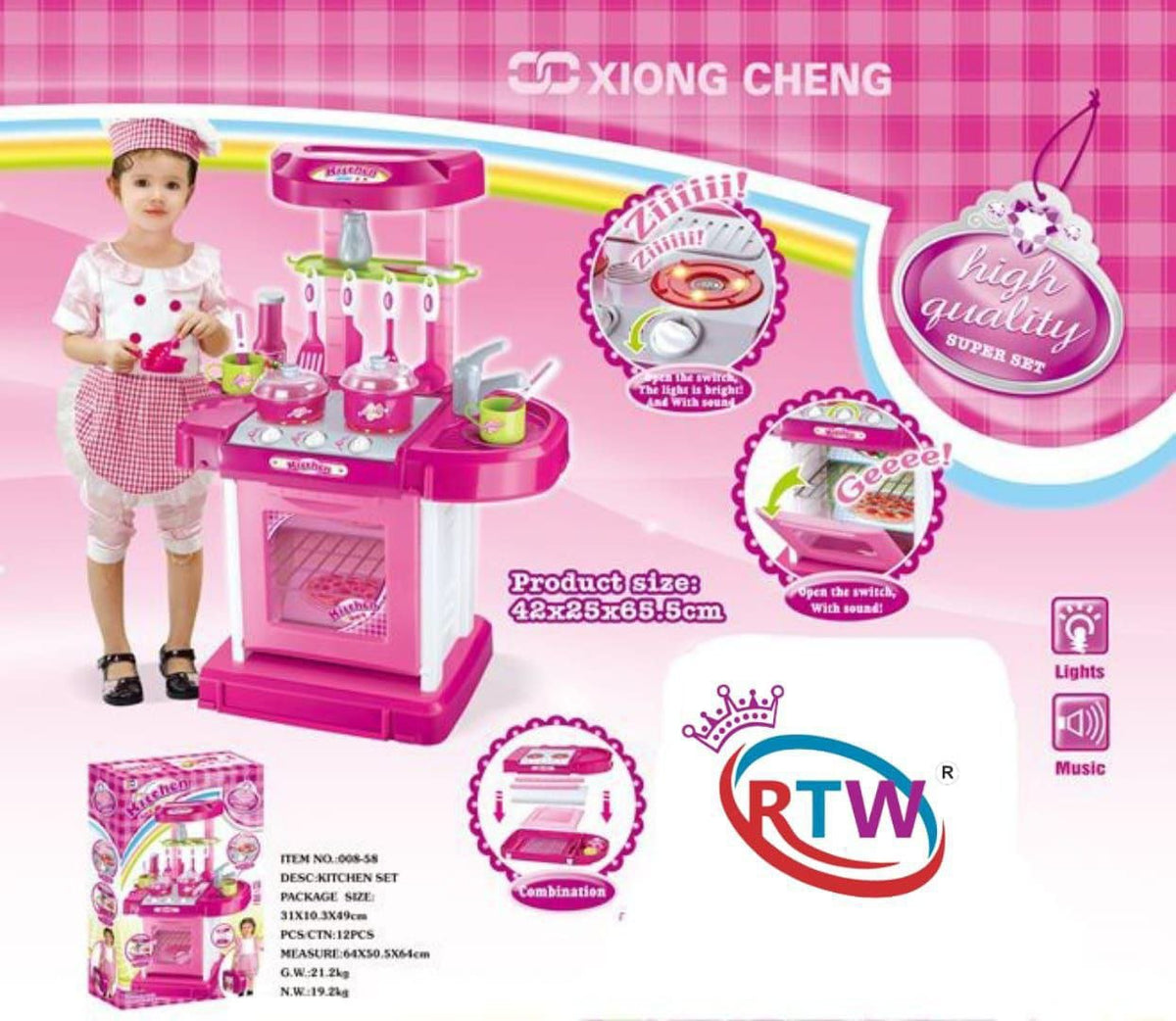 Kitchen Play Set with Lights & Sound