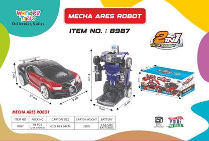 2-in-1 Mecha Ares Transforming Robot Car