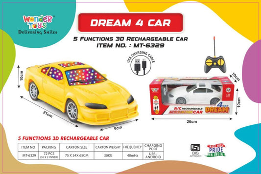 RC Dream 4 Car with 3D Lights