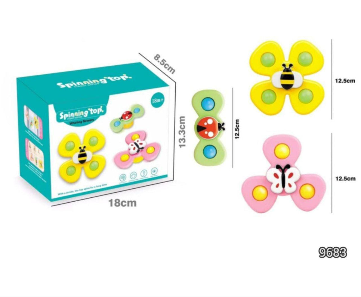 Spinning Top Suction Cup Toys (3 Pcs)