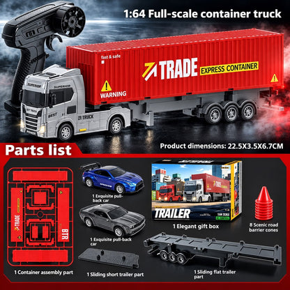 1:64 RC Container Truck with Trailer