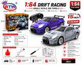 1:64 RC Drift Racing Car (Purple/Silver)