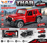 1:24 Die-Cast Mahindra Thar Off-Road Car with Light & Sound