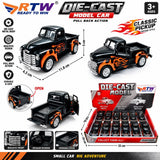 Die-Cast Classic Pickup Truck with Flame Design