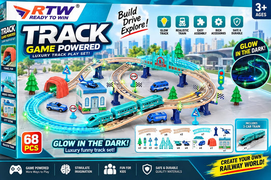 Glow in the Dark Track Game Set (68 Pcs)