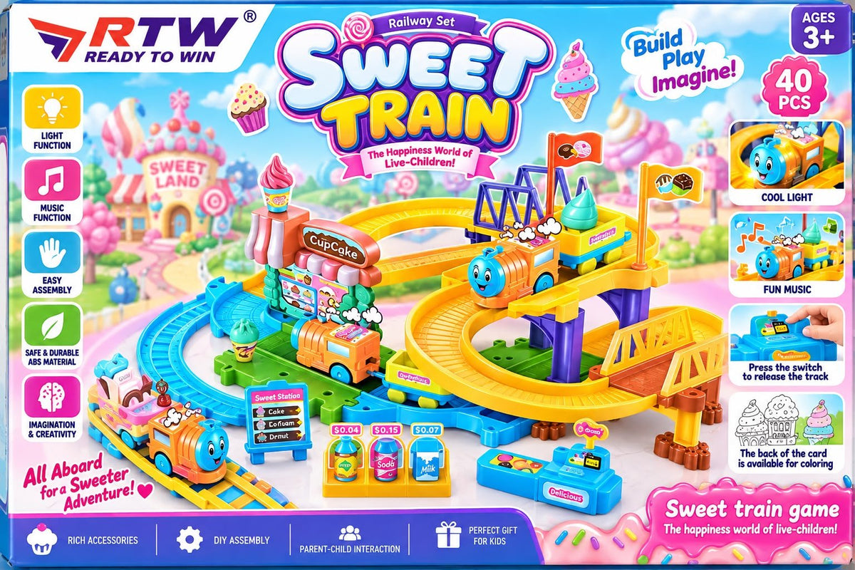 Sweet Train Track Set (40 Pcs)