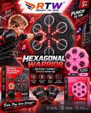 Hexagonal Warrior Music Boxing Target with Gloves