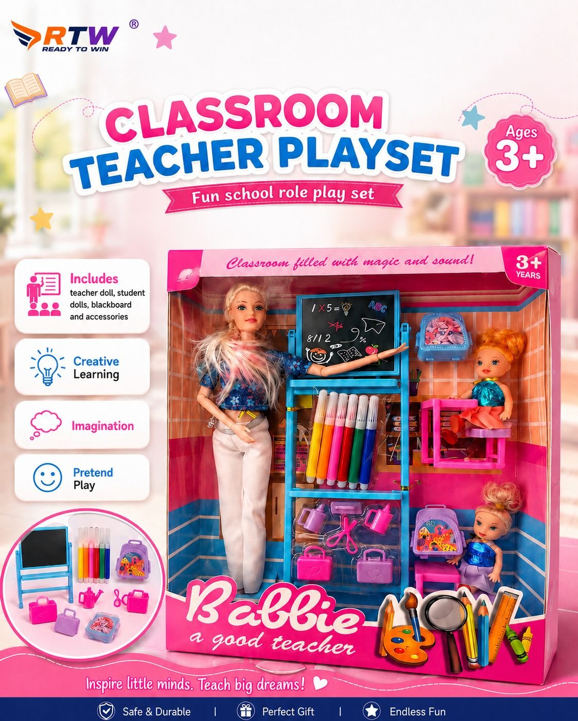 Classroom Teacher Doll Play Set