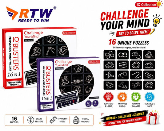 IQ Busters 16-in-1 Metal Puzzle Set
