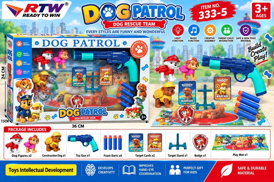 Dog Patrol Rescue Team Play Set with Shooter