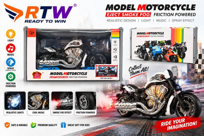 Smoke Spray Model Motorcycle with Light & Music