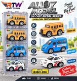 Die-Cast Alloy City Vehicle (School Bus / Ambulance / Police)
