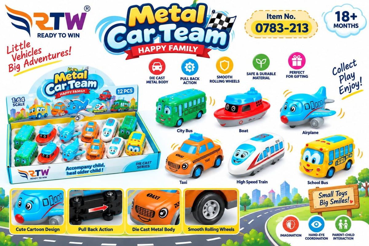 Metal Car Team Cartoon Vehicle