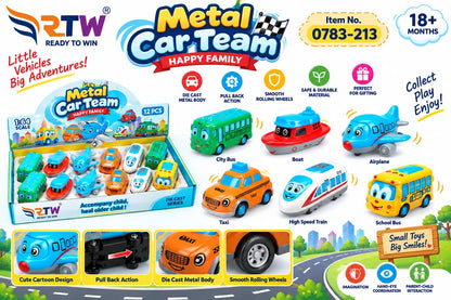 Metal Car Team Cartoon Vehicle