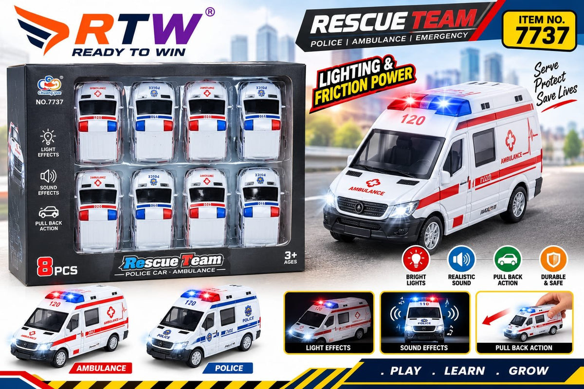 Rescue Team Ambulance with Light & Sound