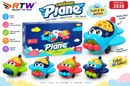 Cartoon Plane Push & Go Toy