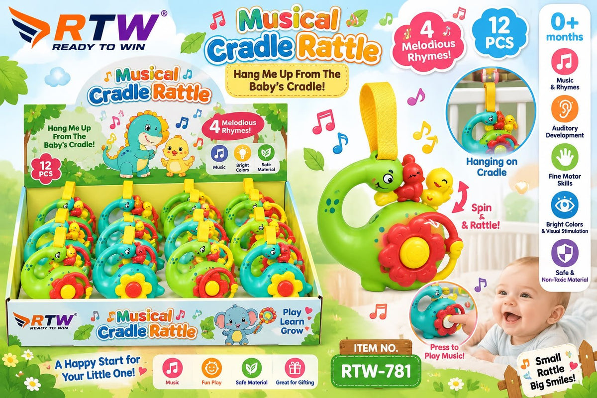 Musical Cradle Rattle for Babies