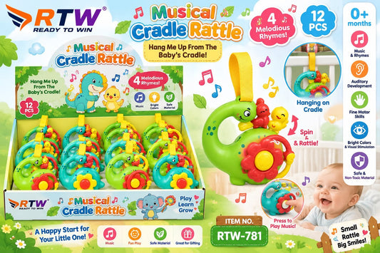 Musical Cradle Rattle for Babies