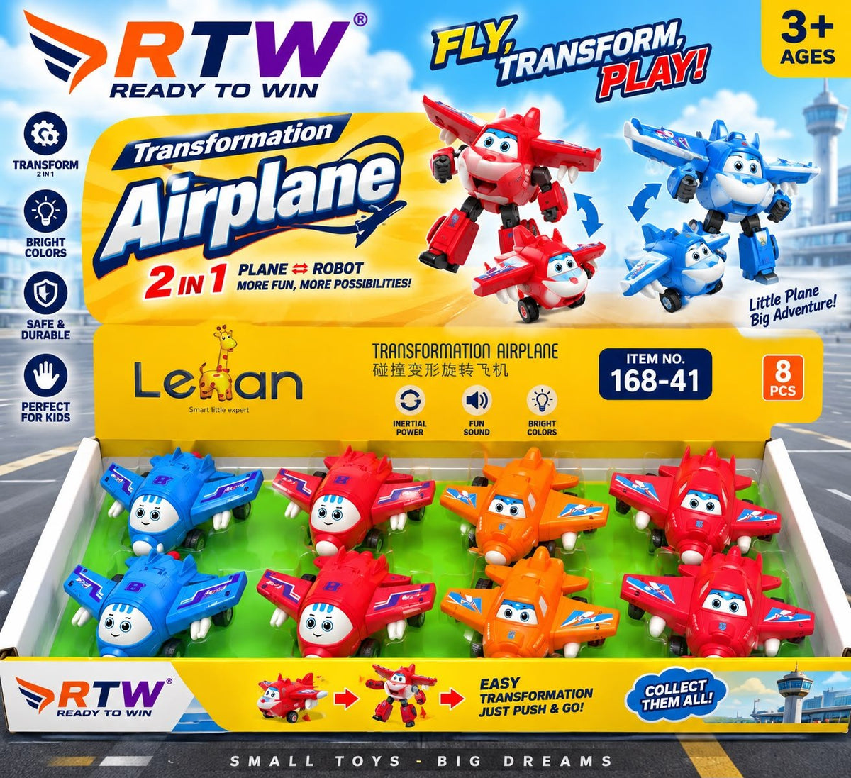 2-in-1 Transformation Airplane Robot Toy