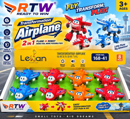 2-in-1 Transformation Airplane Robot Toy