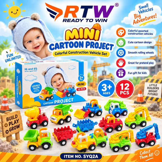 Mini Cartoon Construction Vehicle Toy
