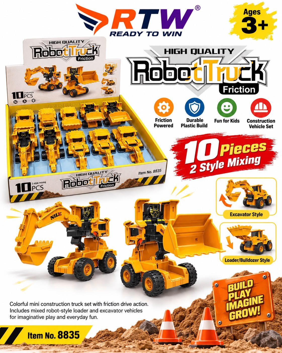 Robot Truck Transformer Construction Toy