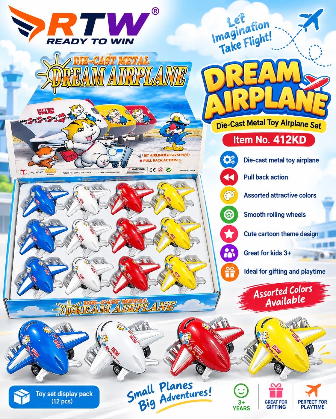 Die-Cast Dream Airplane Toy